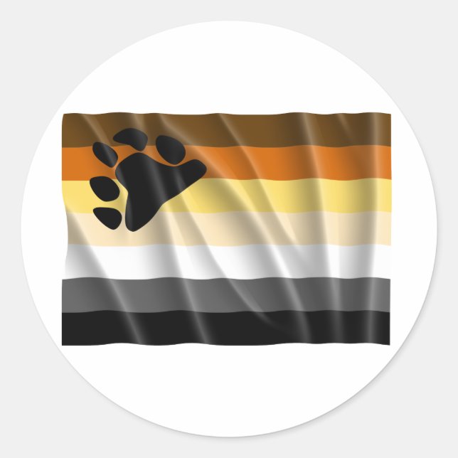 Adesivo Bandeira do orgulho do urso (Frente)