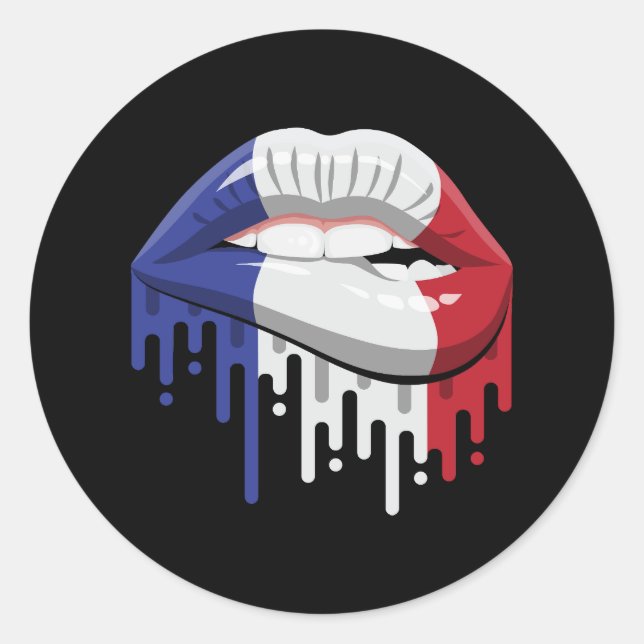 Adesivo Bandeira do Orgulho dos lábios (Frente)