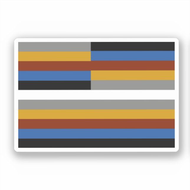 Adesivo Bandeira do Orgulho Freak (Frente)