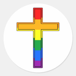 Adesivo Bandeira do Orgulho Gay Cruz