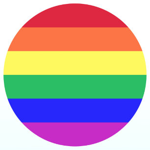 Adesivo Bandeira do Orgulho Gay de Listras de Arco-Íris de