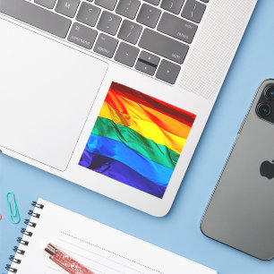Adesivo Bandeira do orgulho gay SlipperyJoe's ondulando ve