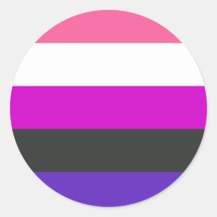 Adesivo Bandeira do Orgulho Genderfluido