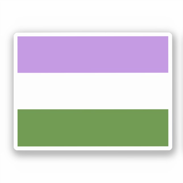 Adesivo Bandeira do Orgulho Genderqueer (Frente)