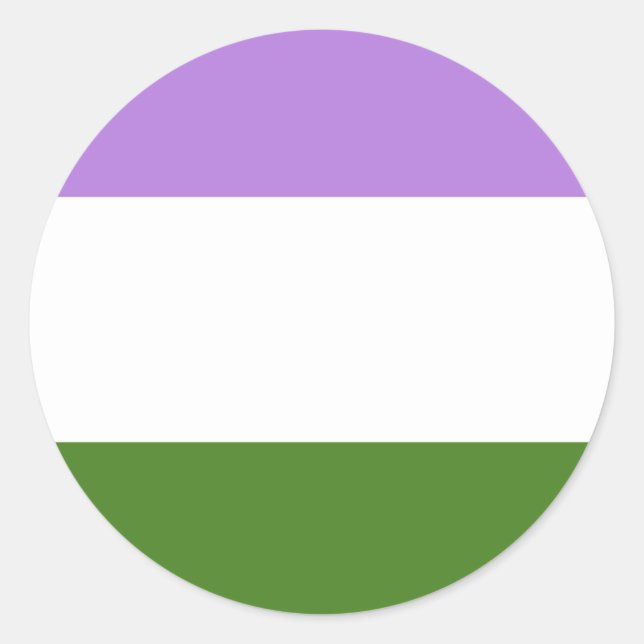 Adesivo Bandeira do Orgulho Genderqueer (Frente)