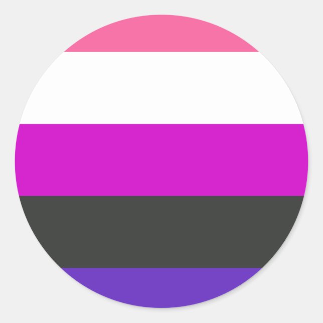 Adesivo Bandeira do Orgulho Gênerofluido (Frente)