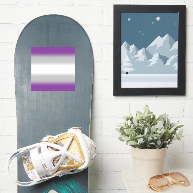 Adesivo Bandeira do Orgulho Greysexual Gradiente – Bandeir (Prancha de snowboard)