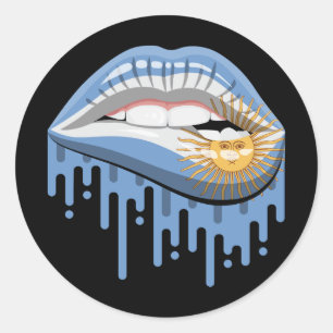 Adesivo Bandeira do Orgulho lábios Argentina