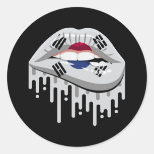Adesivo Bandeira do Orgulho lábios da Coreia do Sul