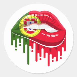 Adesivo Bandeira do Orgulho lábios de Portugal