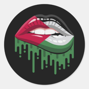 Adesivo Bandeira do Orgulho lábios Palestino