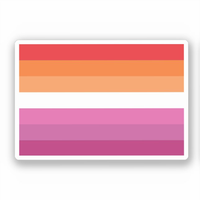Adesivo Bandeira do Orgulho Lésbico (Frente)