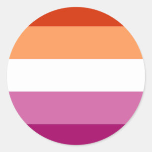 Adesivo Bandeira do Orgulho Lésbico (5 listras)