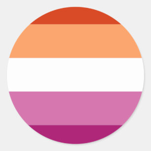 Adesivo Bandeira do Orgulho Lésbico (5 listras)