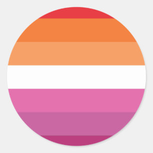 Adesivo Bandeira do Orgulho Lésbico (Sunset)