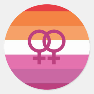 Adesivo Bandeira do Orgulho Lésbico WLW (Sunset)