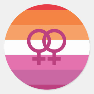 Adesivo Bandeira do Orgulho Lésbico WLW (Sunset)