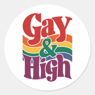 Adesivo Bandeira do Orgulho LGBTQ Retro Gay e Elevado