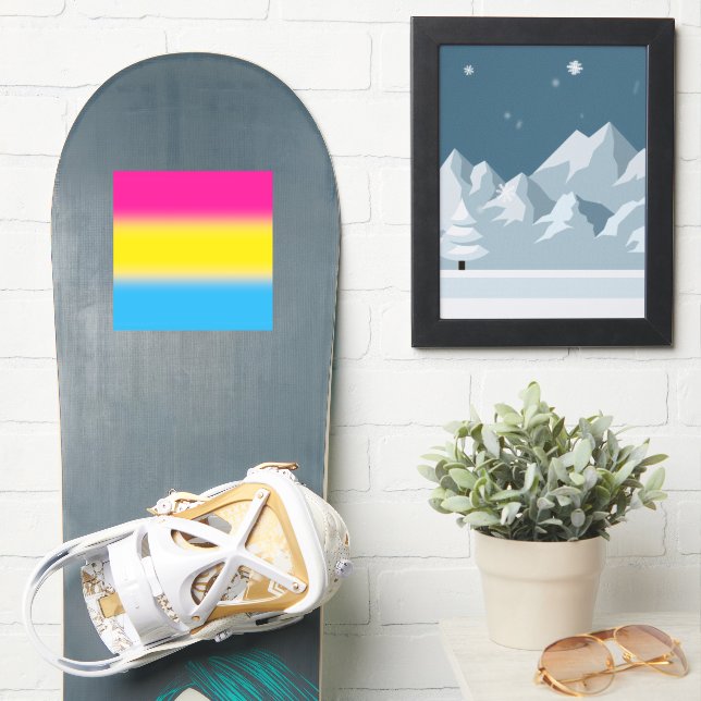 Adesivo Bandeira do Orgulho Pansexual Gradiente – Bandeira (Prancha de snowboard)