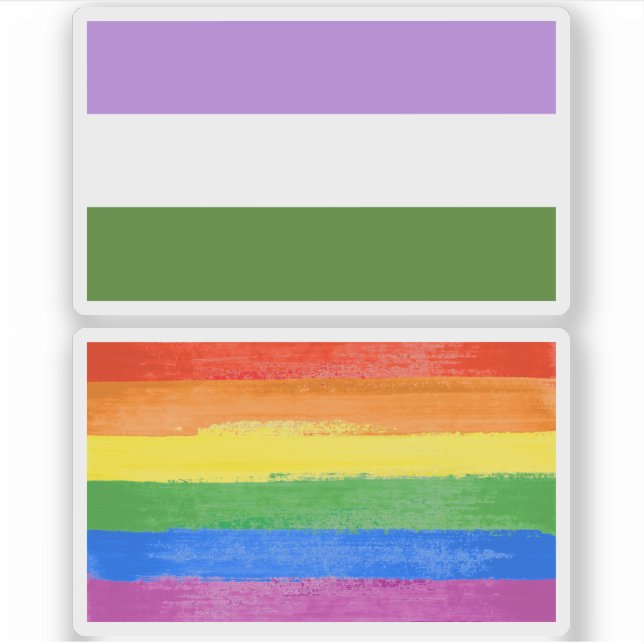 Adesivo Bandeira do Orgulho Queer (Frente)