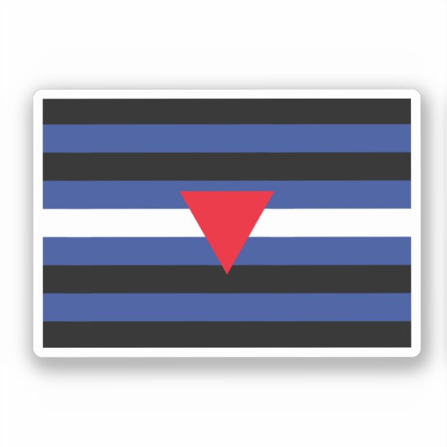 Adesivo Bandeira do Orgulho Queer de Couro (Frente)
