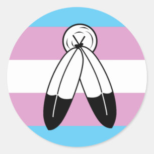 Adesivo Bandeira do Orgulho Trans de Duas Espíritos
