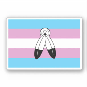 Adesivo Bandeira do Orgulho Trans de Duas Espíritos