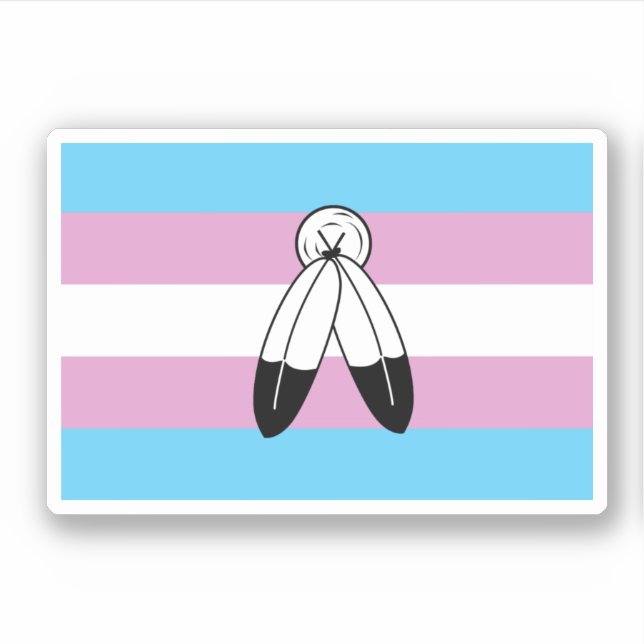 Adesivo Bandeira do Orgulho Trans Gêmeo Espírito (Frente)