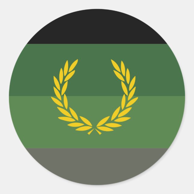 Adesivo Bandeira do Orgulho Uniforme Militar (Frente)