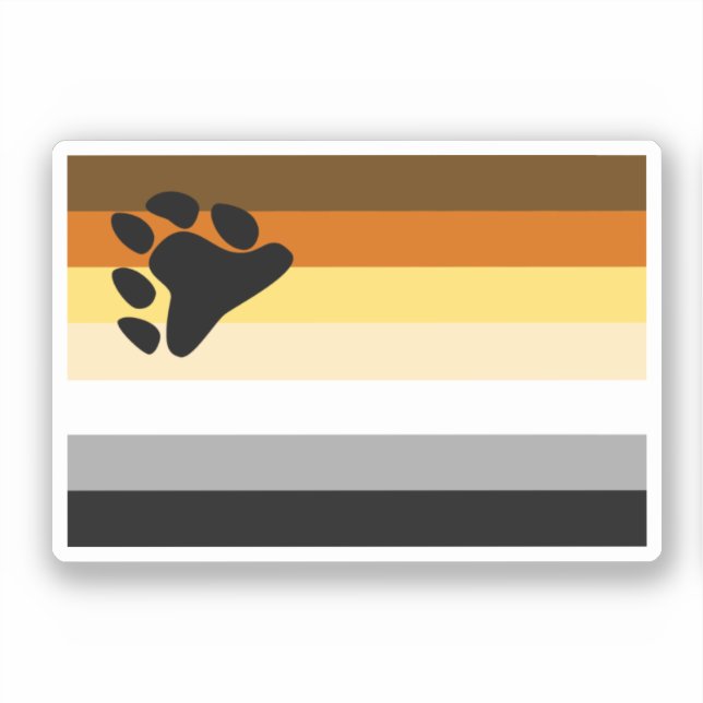 Adesivo Bandeira do Orgulho Urso (Frente)