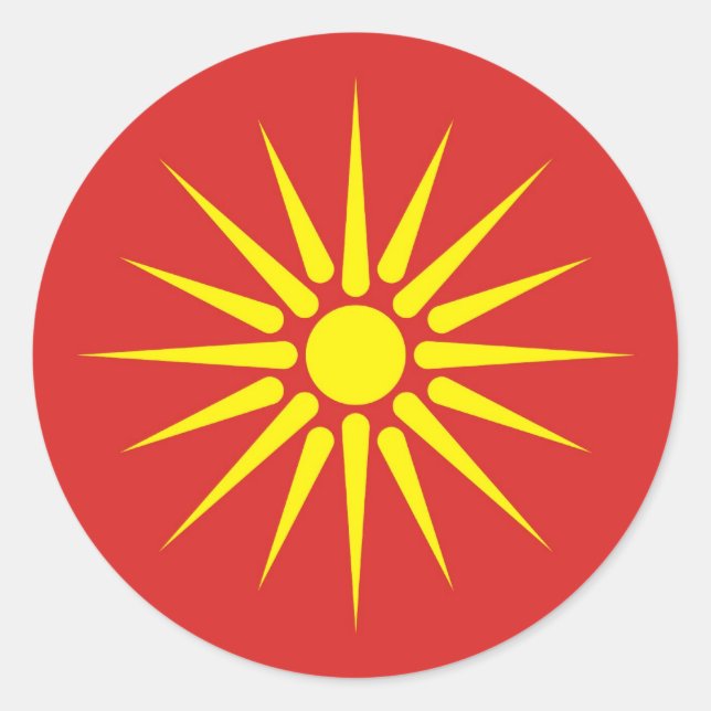 Adesivo bandeira do país macedônia (Frente)