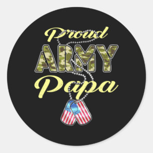 Adesivo Bandeira do Papai do Exército Orgulhoso Camuflagem
