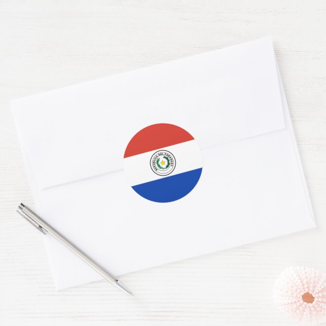 Adesivo bandeira do Paraguai (Envelope)