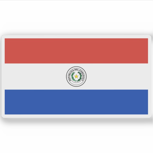 Adesivo Bandeira do Paraguai (Frente)