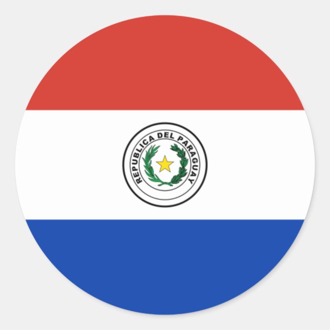 Adesivo Bandeira do Paraguai, Bandeira do Paraguai (Frente)