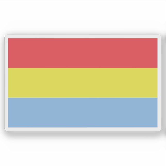 Adesivo Bandeira do povo Kafficho, Etiópia (Frente)