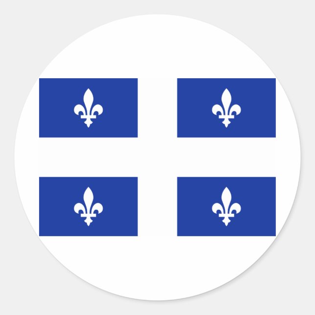 Adesivo Bandeira do Quebec (Frente)
