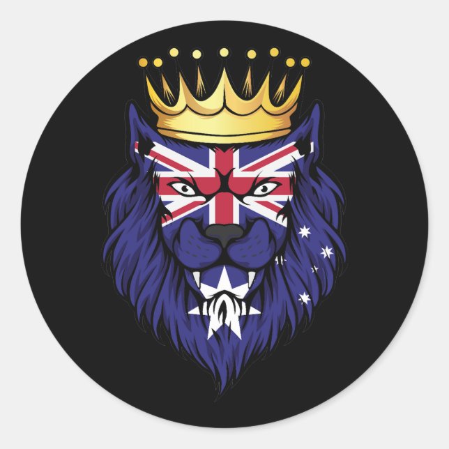 Adesivo Bandeira do Rei Leão da Austrália (Frente)