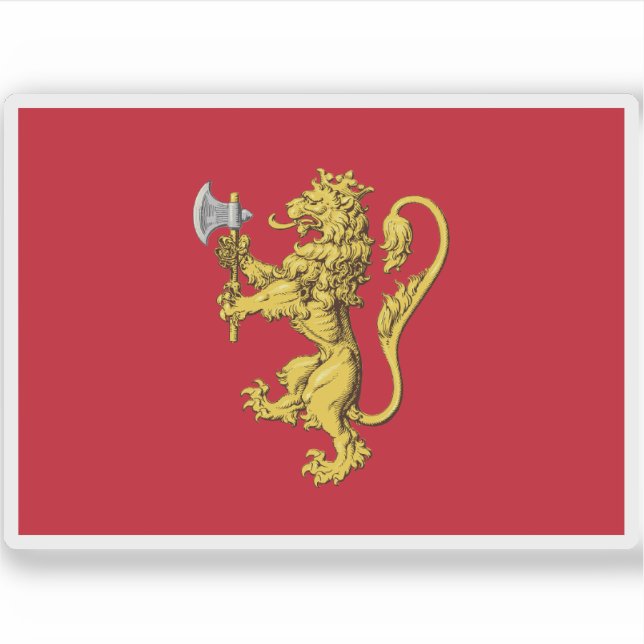Adesivo Bandeira do Reino da Noruega (antes de 1380) (Frente)