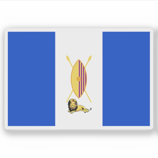 Adesivo Bandeira do Reino de Buganda, Uganda (Frente)