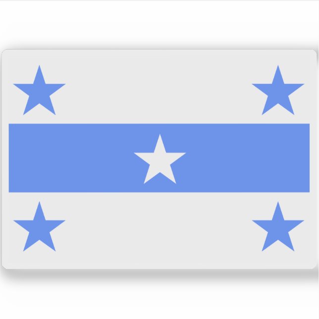 Adesivo Bandeira do Reino de Mangareva (1832-1843) (Frente)
