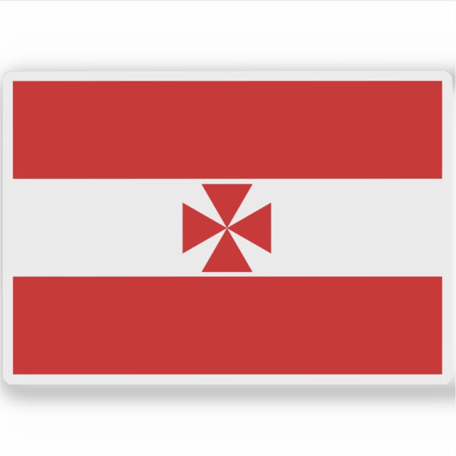 Adesivo Bandeira do Reino de Rimatara (1856-1891) (Frente)