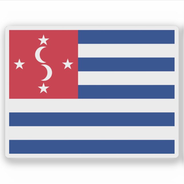 Adesivo Bandeira do Reino de Samoa (1872-1873) (Frente)