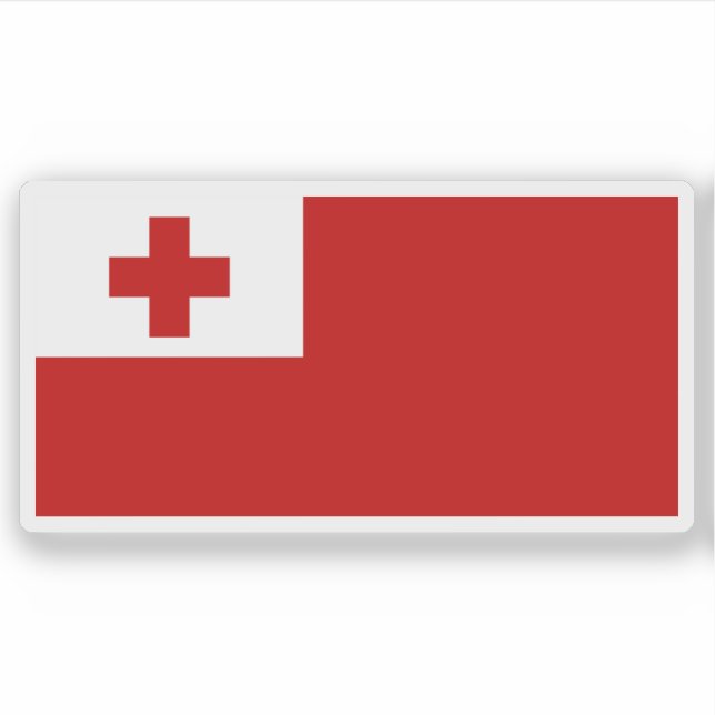 Adesivo Bandeira do Reino de Tonga (Frente)