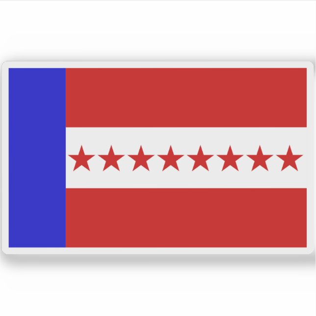 Adesivo Bandeira do Reino de Tuamotu (1832-1843) (Frente)