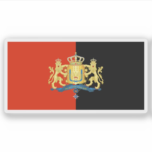 Adesivo Bandeira do Reino do Haiti (1811-1814) (Frente)