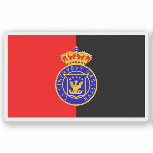 Adesivo Bandeira do Reino do Haiti (1814-1820) (Frente)