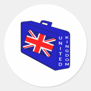Adesivo Bandeira do Reino Unido Mala Azul