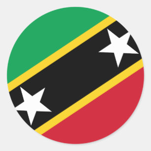 Adesivo Bandeira do Santo Kitts e Nevis