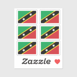 Adesivo Bandeira do Santo Kitts & Nevis Pacote de recolha